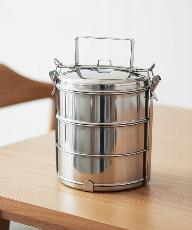 3 aukštų maisto dėžutė kelionėms, pietums, patiekalams, 3x1,3L