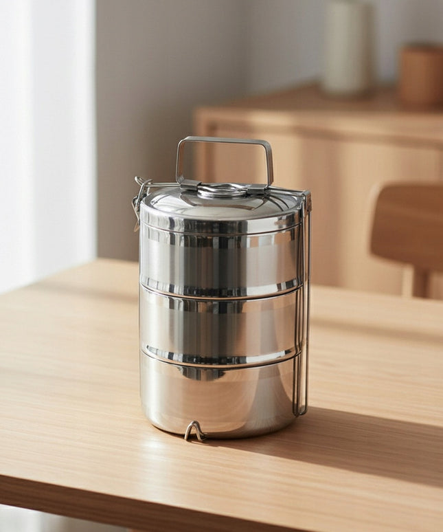 3 LYGIŲ TERMINIS MAISTO INDAS KETURIEMS MAISTO PORCIJOMS (pietų dėžutė, termosas maistui)