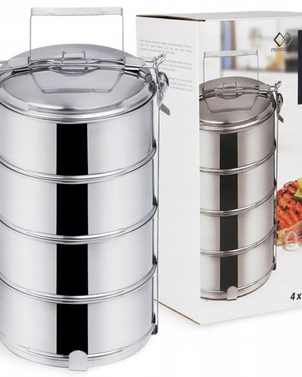 4 LYGIŲ maisto dėžutė maistui gabenti pietums 4x1L