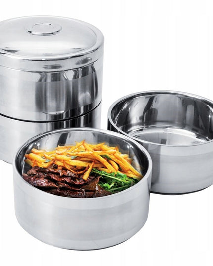 4 lygių daugiaaukštis terminis maisto termosas pietums