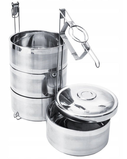 4 lygių daugiaaukštis terminis maisto termosas pietums