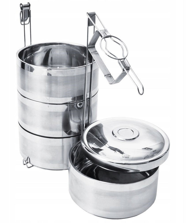 4 lygių daugiaaukštis terminis maisto termosas pietums