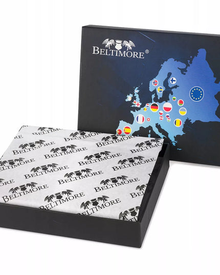 Vyriška odinė didelė vertikali PREMIUM piniginė Beltimore