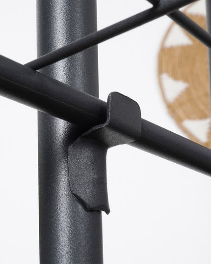 Gėlių stovas, metalinis, 4 pakompų, Vilde - Juodas