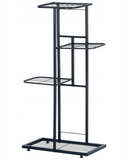 Gėlių stovas, metalinis, 4 pakompų, Vilde - Juodas