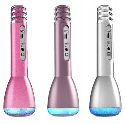 iDance PM71 „Bluetooth“ karaokės mikrofonas, rožinio aukso spalvos