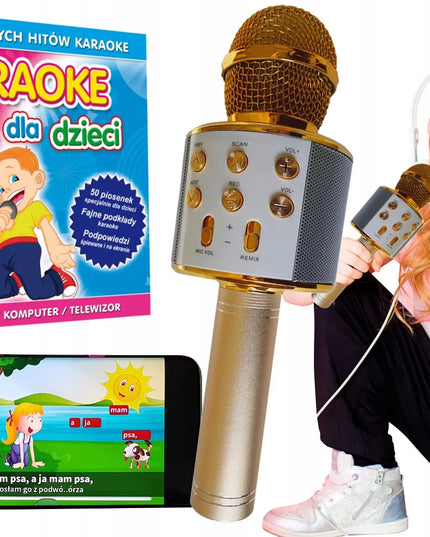 Belaidis mikrofonas + 50 lenkiškų vaikiškų dainų