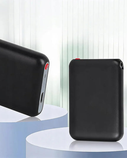 Mini įkraunamas išorinis akumuliatorius šildomoms kojinėms, 5 V, 5000 mAh, juodas