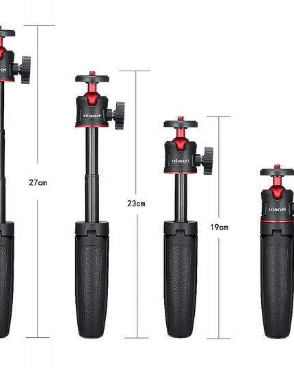 Mini stalinis trikojis su 3D galvute MONOPOD ULANZI MT-08, juodas, skirtas gimbalui