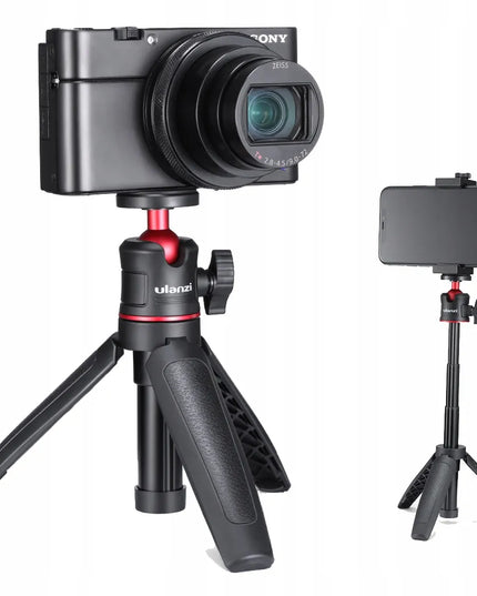 Mini stalinis trikojis su 3D galvute MONOPOD ULANZI MT-08, juodas, skirtas gimbalui