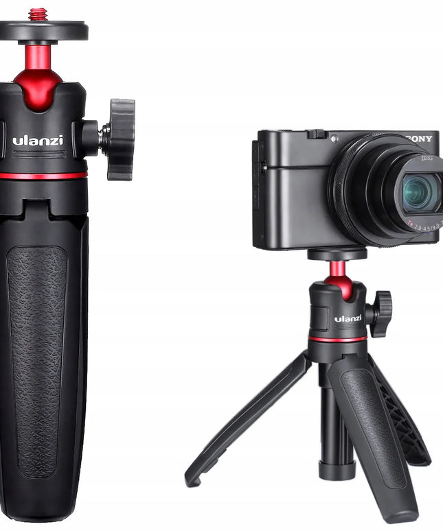 Mini stalinis trikojis su 3D galvute MONOPOD ULANZI MT-08, juodas, skirtas gimbalui