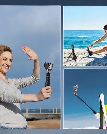 Mini trikojis, asmenukių lazda 65 cm, 360° galvutė DJI Osmo Nano ir Action 6