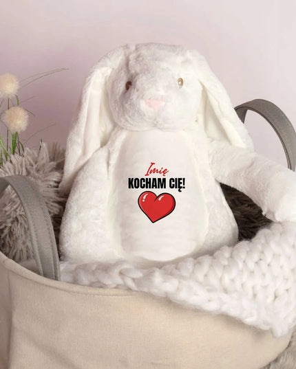 Funandstyle pliušinis triušiukas – miela personalizuojama dovana jai ar jam | Kocham Imię