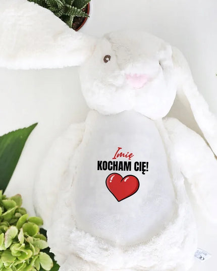 Funandstyle pliušinis triušiukas – miela personalizuojama dovana jai ar jam | Kocham Imię