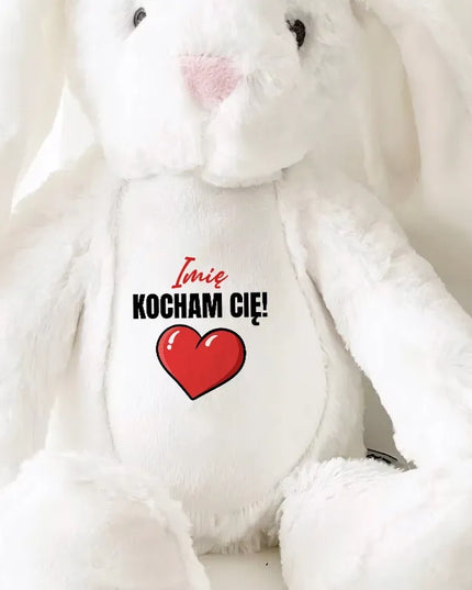 Funandstyle pliušinis triušiukas – miela personalizuojama dovana jai ar jam | Kocham Imię