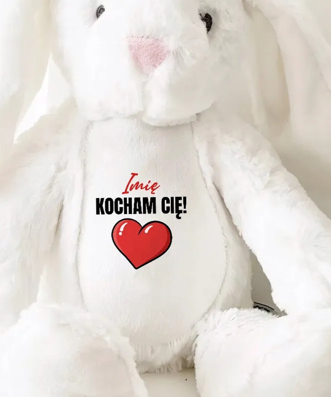 Funandstyle pliušinis triušiukas – miela personalizuojama dovana jai ar jam | Kocham Imię