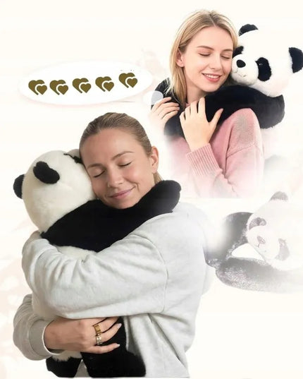 Svertinė panda „Luxma“, 65 cm, terapinė pliušinė žaislinė, 1 kg
