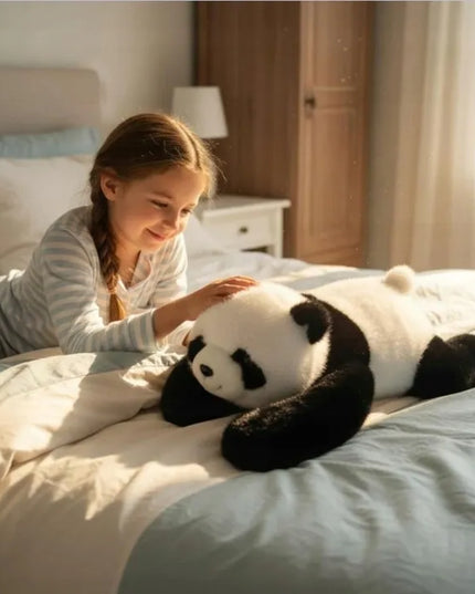 Svertinė panda „Luxma“, 65 cm, terapinė pliušinė žaislinė, 1 kg
