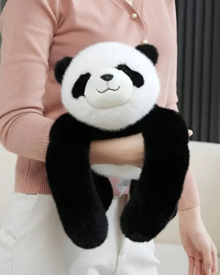 Svertinė panda „Luxma“, 65 cm, terapinė pliušinė žaislinė, 1 kg