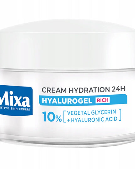 Mixa Hyalurogel intensyviai drėkinamasis kremas 24h sausai odai 50 ml