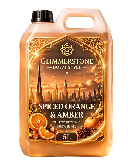Glimmerstone Dubai Style dušo gelis „Spiced Orange & Amber“, 5 l