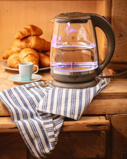 Galingas rankinis trintuvas 1900W, smulkinantis ledą TURBO+ stiklinis 2L virdulys Adler