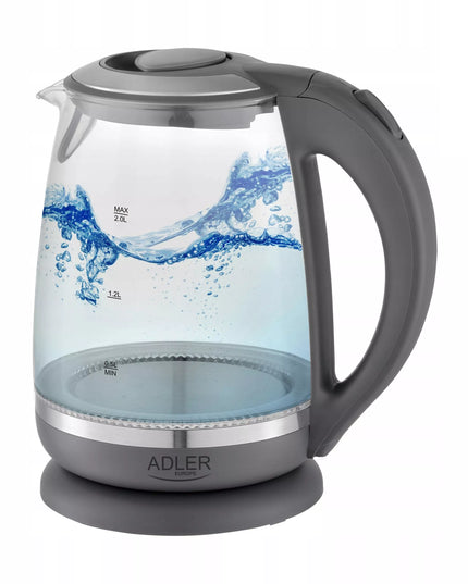 Galingas rankinis trintuvas 1900W, smulkinantis ledą TURBO+ stiklinis 2L virdulys Adler