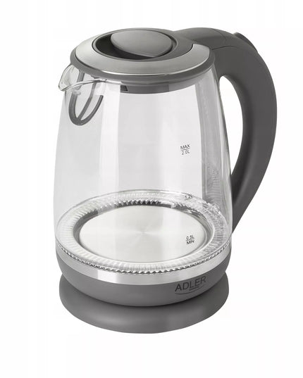 Galingas rankinis trintuvas 1900W, smulkinantis ledą TURBO+ stiklinis 2L virdulys Adler