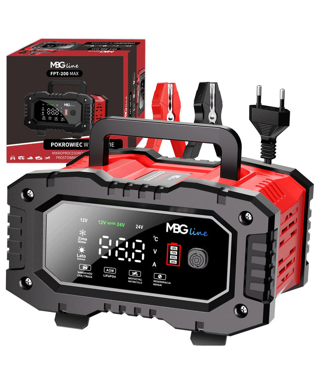 Galingas išmanusis MBG Line 20 A akumuliatorių įkroviklis 12 V / 24 V, FPT-200