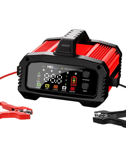 Galingas išmanusis automobilinis akumuliatorių įkroviklis MBG Line FPT-250 MAX, 12 V / 24 V, 25 A