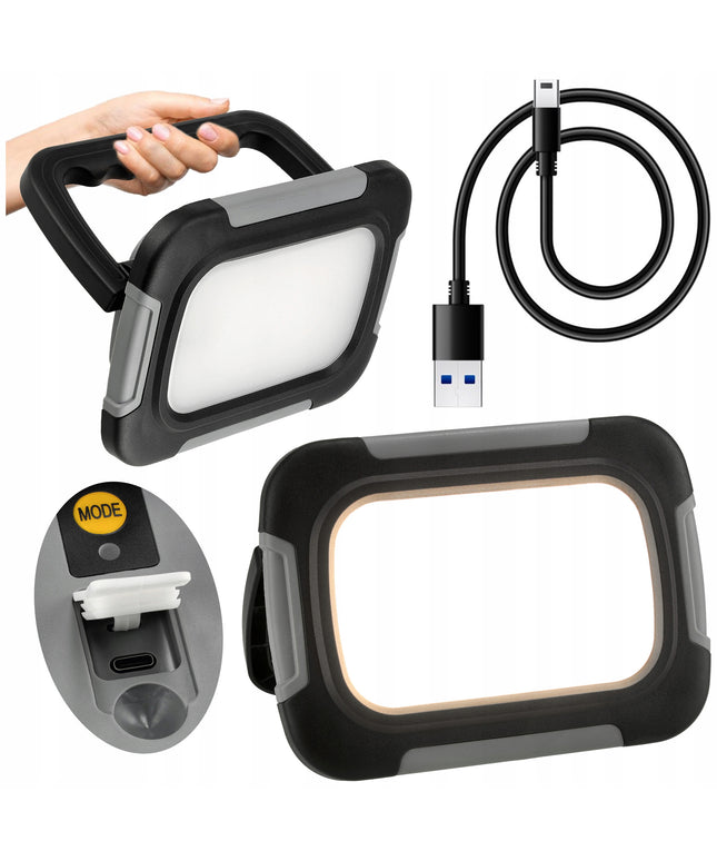 Galinga LED darbo lempa statybinė, nešiojama, akumuliatorinė 10W 700lm