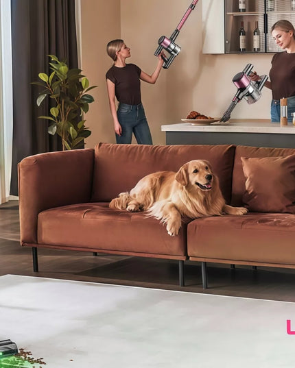 Galingas belaidis vertikalus dulkių siurblys Laresar V7 350W 45000Pa