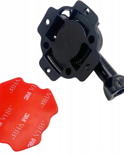 Tvirtinimas, 360° pasukamas laikiklis šalmui + tvirtas lipnus pagrindas „GoPro“ ir kitoms kameroms