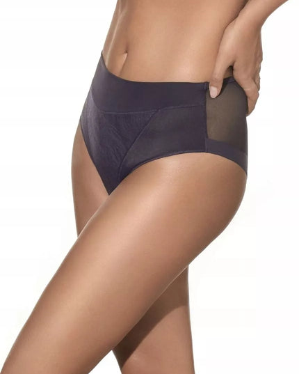 Modeluojančios kelnaitės aukštu liemeniu, tiulis nugaroje, XXL (50) Violeta Braga Negro, juodos