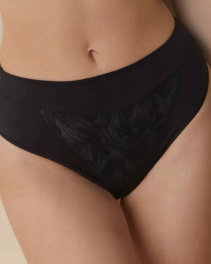 Modeluojančios kelnaitės aukštu liemeniu, tiulis nugaroje, XXL (50) Violeta Braga Negro, juodos