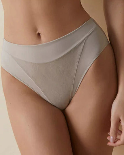 Formuojamosios kelnaitės aukštu liemeniu su tiuliniu užpakaliuku XXL (50) Violeta Braga Tierra smėlio spalvos