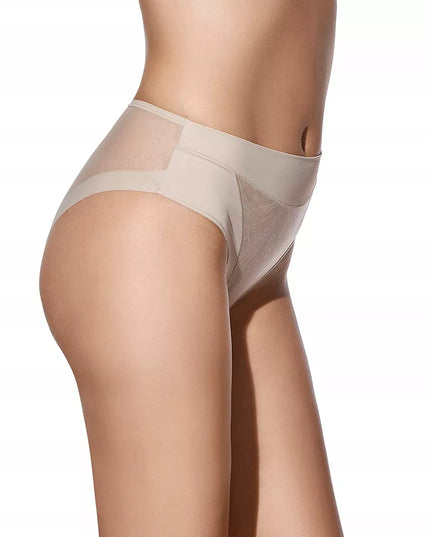 Formuojamosios kelnaitės aukštu liemeniu su tiuliniu užpakaliuku XXL (50) Violeta Braga Tierra smėlio spalvos