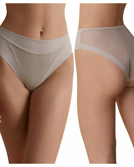 Formuojamosios kelnaitės aukštu liemeniu su tiuliniu užpakaliuku XXL (50) Violeta Braga Tierra smėlio spalvos