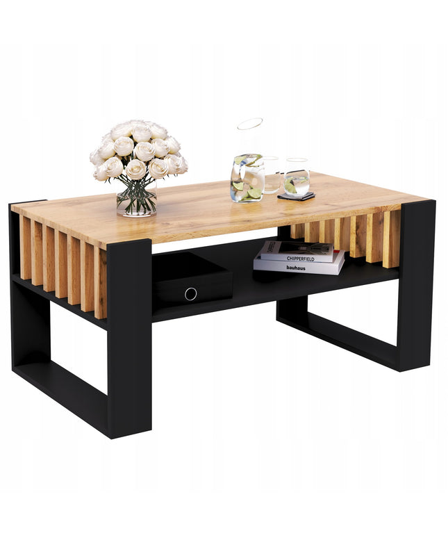 Kavos staliukas 90cm x 50cm x 45cm. - Ąžuolo spalvos