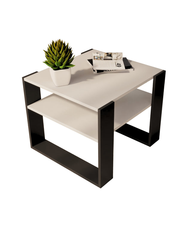 Kavos staliukas, baltas 55cm x 55cm x 45cm