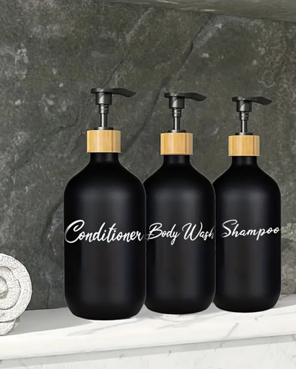 Modernūs 3-in-1 Muilo Dozatoriai, Juodos Spalvos