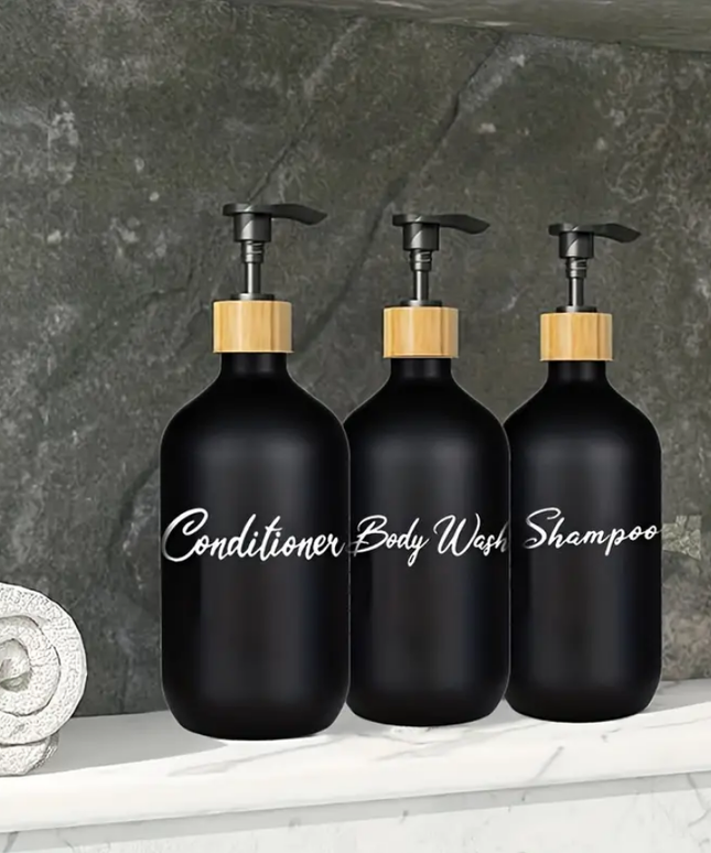 Modernūs 3-in-1 Muilo Dozatoriai, Juodos Spalvos