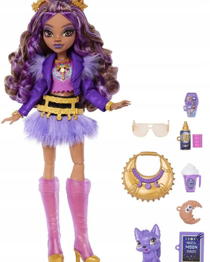 Monster High Clawdeen Wolf lėlė su vilkiuku Crescent ir aksesuarais
