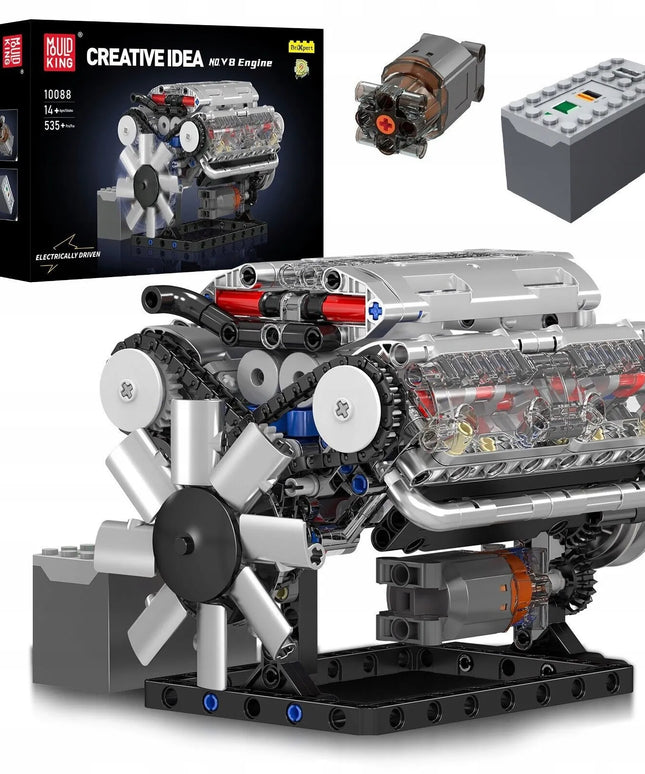 Mould King 10088 konstruktorius – atmosferinis aštuonių cilindrų V8 variklis