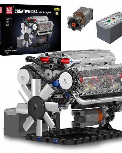 Mould King 10088 konstruktorius – atmosferinis aštuonių cilindrų V8 variklis