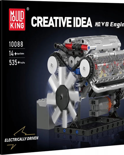 Mould King 10088 konstruktorius – atmosferinis aštuonių cilindrų V8 variklis