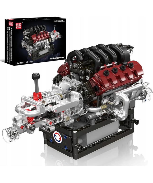 Mould King 10227 Technic Maserati V8 variklio konstruktorius 14+