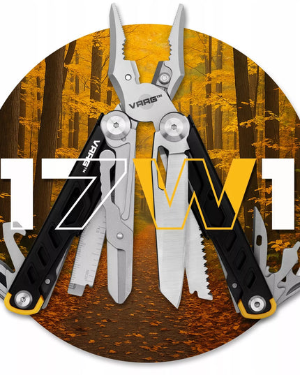 Multitool 17-in-1 nerūdijančio plieno daugiafunkcinių įrankių rinkinys išgyvenimui