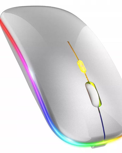 Belaidė pelė nešiojamam kompiuteriui, tyli, su LED RGB apšvietimu