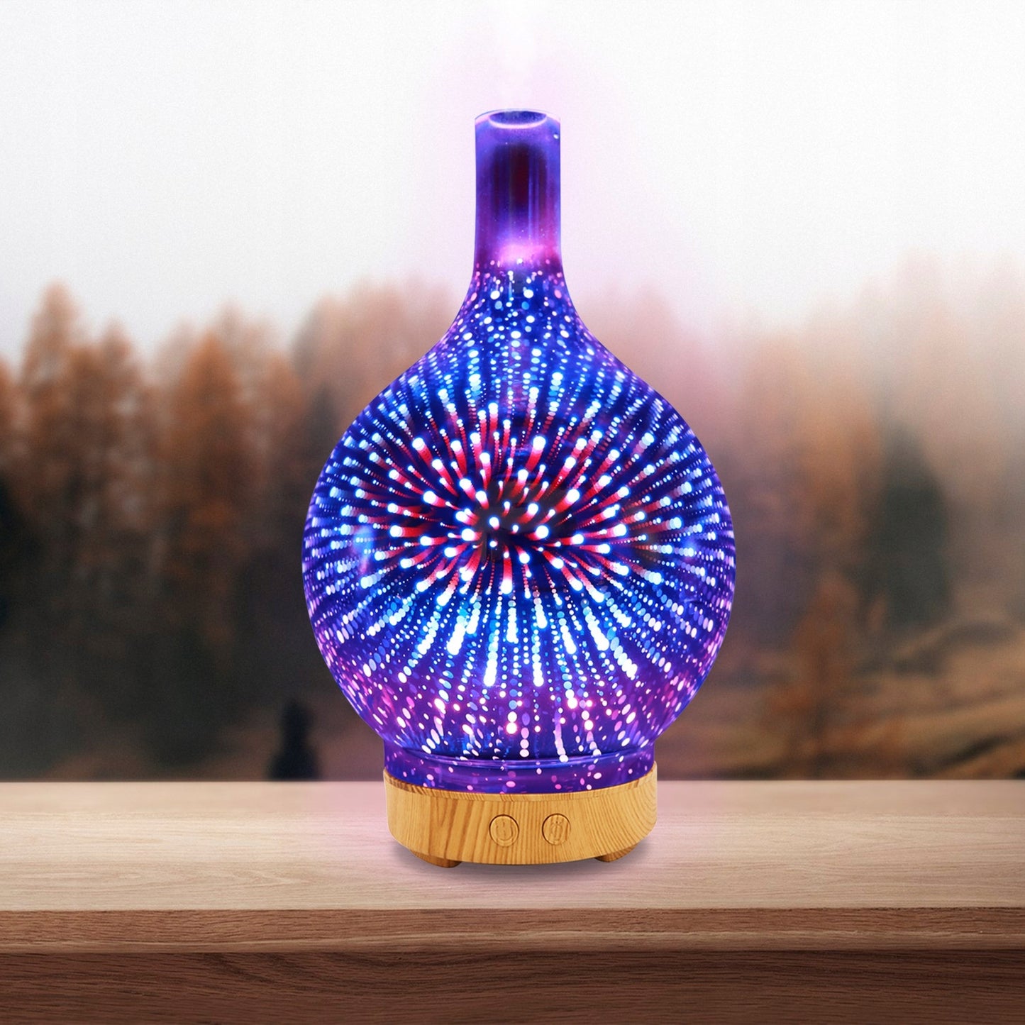 Oro drėkintuvas, kvapų difuzorius, aromaterapija, jonizatorius, naktinė lemputė